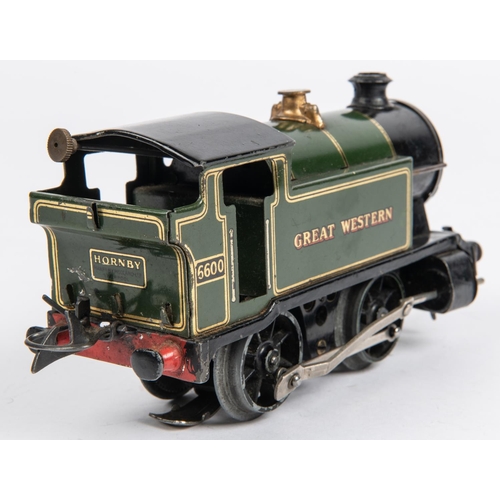 226 - A Hornby O gauge M3 series 0-4-0T locomotive for 3-rail 6v running (EM36). 6600, in lined green live... 