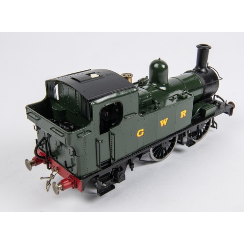 229 - An O gauge GWR Class 14xx 0-4-2T locomotive for 2-rail running.  Built from a white metal Scorpio Ki... 