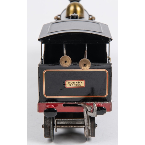 234 - Hornby O Gauge clockwork tank locomotive. A No.2 4-4-4 in LMS lined black livery, RN444. GC, some si... 