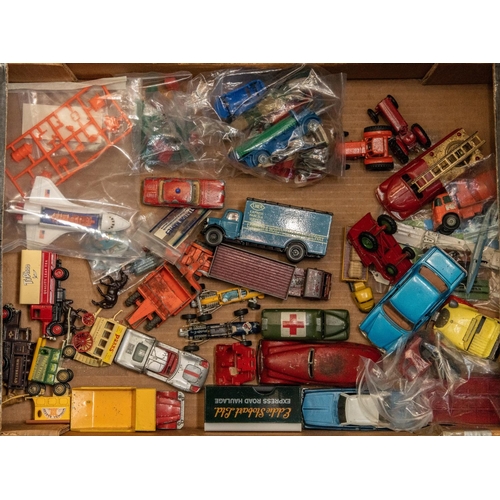 241 - A quantity of various makes. Including a  Dinky American Export Daimler Ambulance in olive green. Co... 