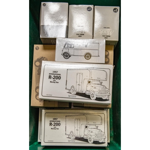 295 - 10 First Gear 1:34/1:28 scale American Trucks. 2x 1960 Model B-61 Mack Tractor & Trailer, 'R-C Motor... 