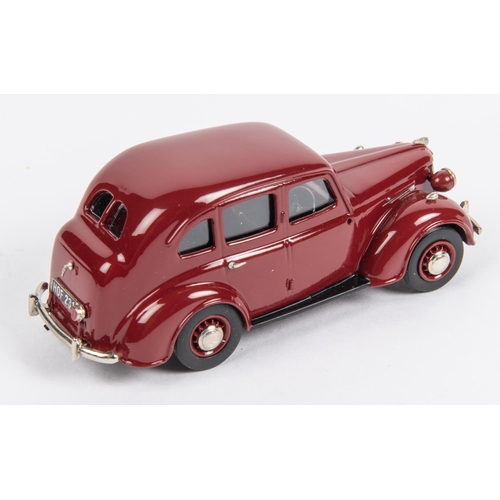 344 - A Western Models No.WMS95 1947 Austin 10 Saloon in maroon with maroon interior. Boxed, with packing.... 