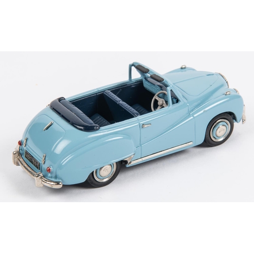 349 - Lansdowne Models LDM9A 1953 Austin Somerset Convertible. In light blue with dark blue interior, top ... 