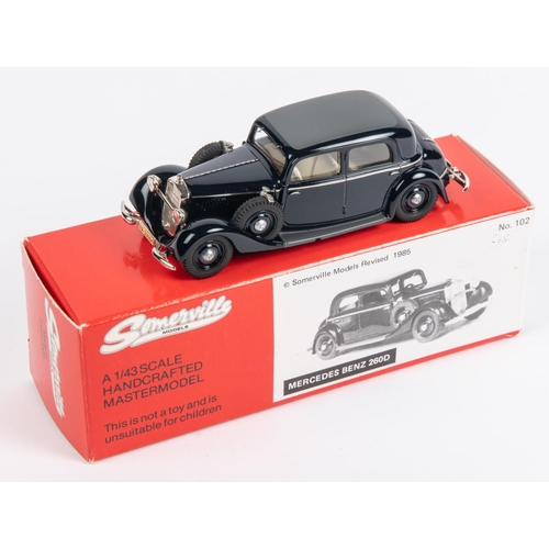 382 - Somerville No.102. Mercedes-Benz 260D. Finished in black with cream interior. Boxed with packing and... 