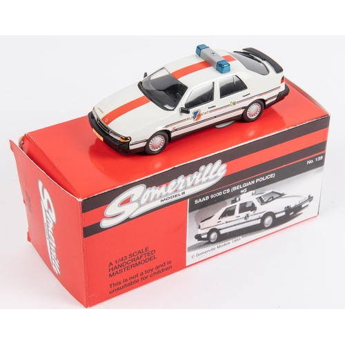 383 - Somerville No.139. SAAB 9000 CS (Belgian Police). In white with red stripes 'Rijkswacht' and shield ... 