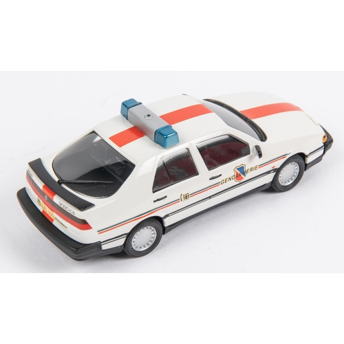 383 - Somerville No.139. SAAB 9000 CS (Belgian Police). In white with red stripes 'Rijkswacht' and shield ... 