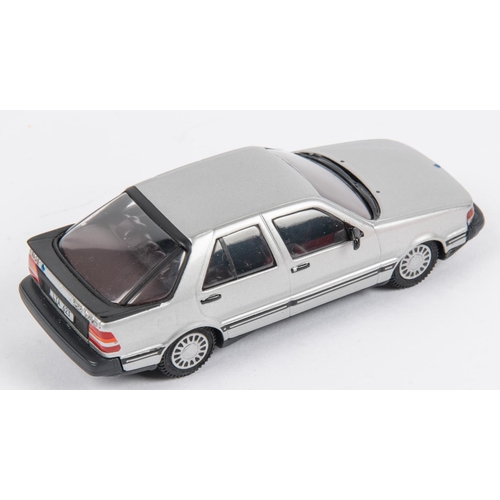 384 - Somerville No.122. SAAB 9000 Turbo 16. In metallic silver with deep maroon interior. Boxed with pack... 