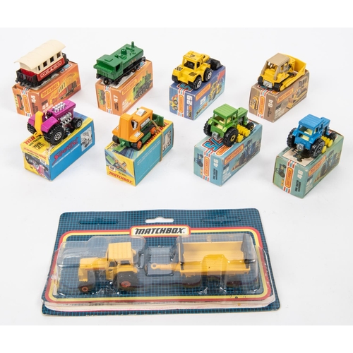 413 - 9 Matchbox Superfast etc. No.12 Big Bull. No.25 Mod Tractor. No.29 Tractor Shovel. No.44 Passenger C... 