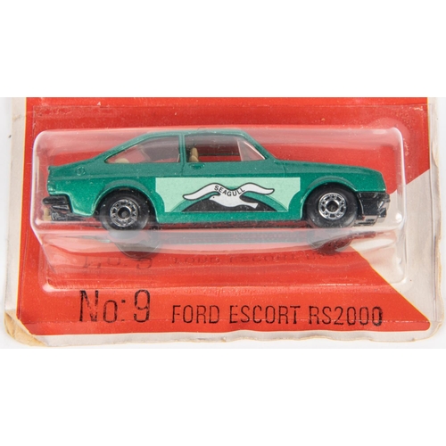 435 - 2 Matchbox Superfast. Both No.9 Ford RS2000, one in white with SHELL/FORD/DUNLOP labels to bodywork,... 