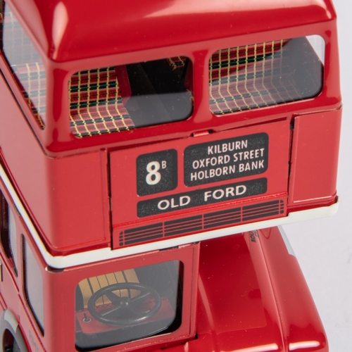 454 - Mettoy Corgi tinplate clockwork London Transport Routemaster bus (MT00101). Destination 8B Old Ford,... 