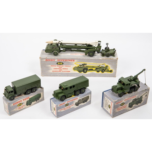 469 - 4 Dinky Military Vehicles. A Foden 10-Ton Army Truck (622).  A Recovery Tractor (661), complete with... 