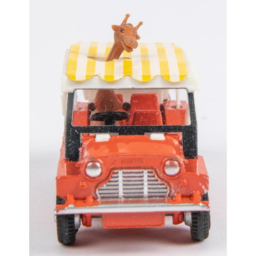 488 - A Dinky Toys 'Tiny's Mini Moke (350). In orange with white/yellow plastic roof, complete with Tiny f... 