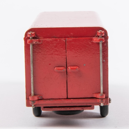 497 - Dinky Supertoys Guy Van (514). In Slumberland red with red wheels, complete with both rear doors. Bo... 