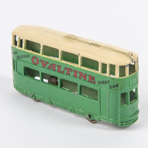 501 - A rare Pre War (1934-1938) Tram Car (27). An example in green with cream upper deck and roof, 'OVALT... 