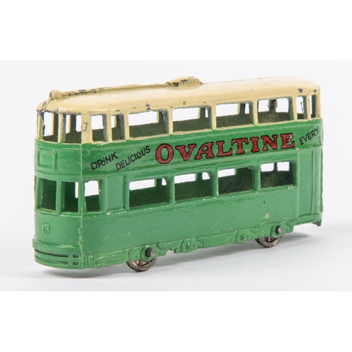 501 - A rare Pre War (1934-1938) Tram Car (27). An example in green with cream upper deck and roof, 'OVALT... 