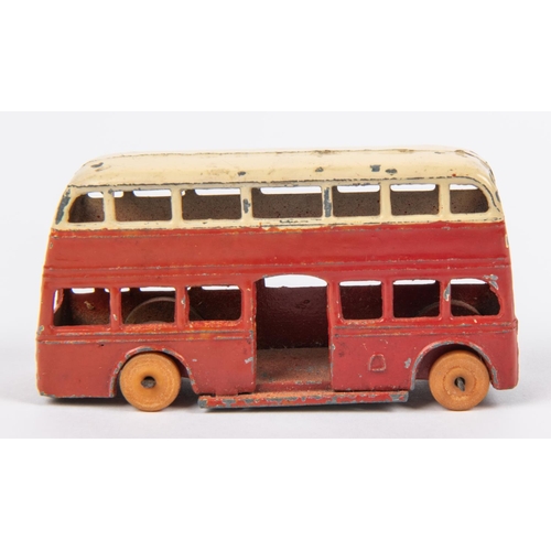 502 - A rare Pre-War (1934-1938) Dinky Toys Motor Bus (29/29a). An example in red with cream roof/upper si... 