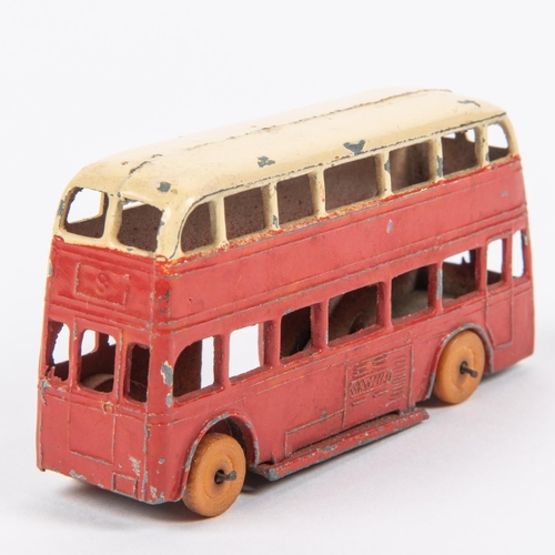 502 - A rare Pre-War (1934-1938) Dinky Toys Motor Bus (29/29a). An example in red with cream roof/upper si... 