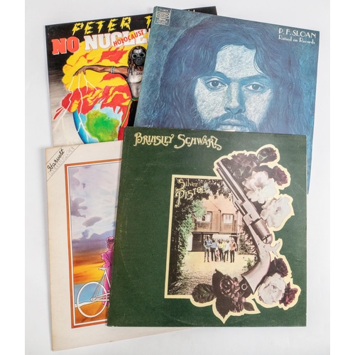 6 - 60x LP record albums. Including; Brinsley Schwarz; Silver Pistol. 2x PF Sloan; Raised on Records and... 