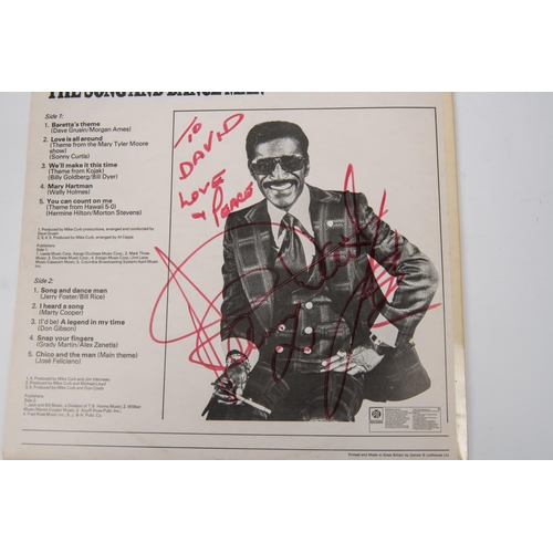 68 - Sammy Davis Jr. signed LP record album; The Song and Dance Man. Signed to reverse of cover in red fe... 