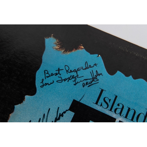 69 - The Band signed LP record album; Island. Signed to front of cover by Robbie Robertson, Rick Danko, G... 