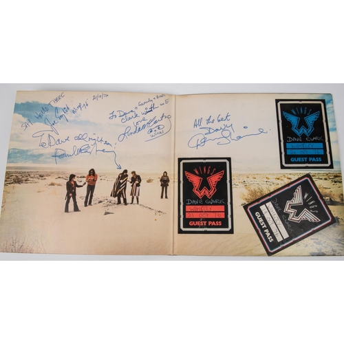 72 - Wings (Paul and Linda McCartney) signed LP record album. Signed inside gatefold cover by Paul McCart... 