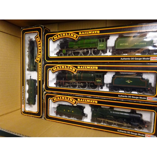 189 - 4x Mainline Railways OO gauge tender locomotives. A BR Rebuilt Patriot Class 4-6-0 loco, 45540 (37-0... 