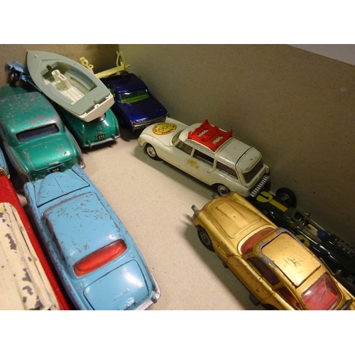 450 - 9 Corgi and 4 Spot-On. UNCLE Oldsmobile, Volkswagen Van, Toblerone, Chipperfields Smiths Karrier Boo... 