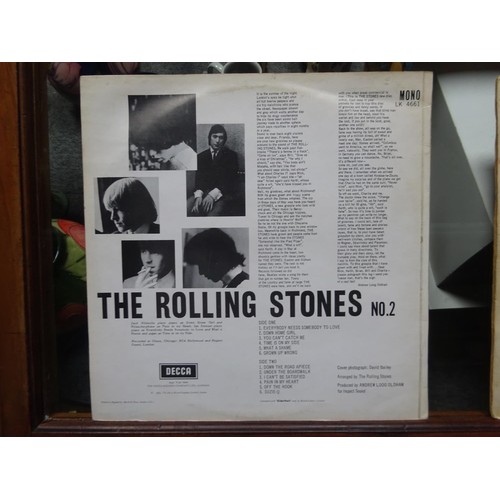 20 - 4x Rolling Stones LP record albums. Including; No.2, mono on Decca, LK4661. Aftermath, mono on Decca... 