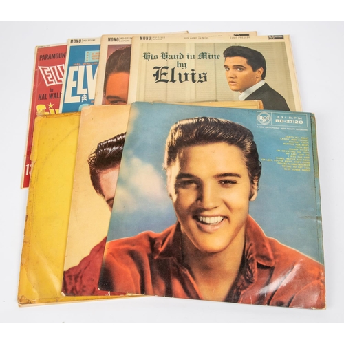 81 - 9x Elvis Presley early LP record albums. Including; an early Elvis, on RCA (1959 mono) RD-27120 (lar... 