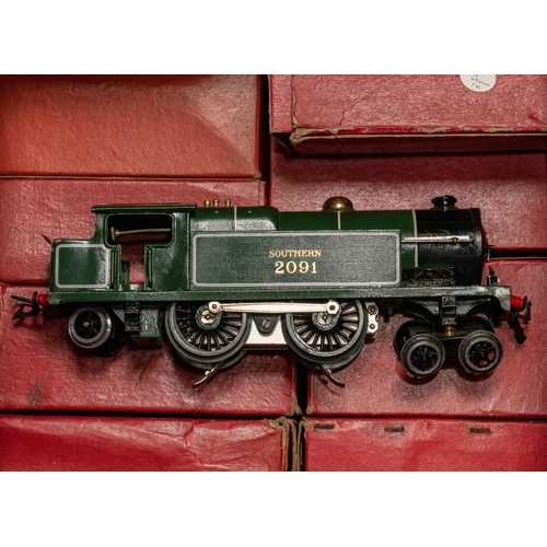 253 - Hornby O Gauge No.2 Special 4-4-2 tank locomotive. A 20V 3 rail electric example, restored as a Sout... 