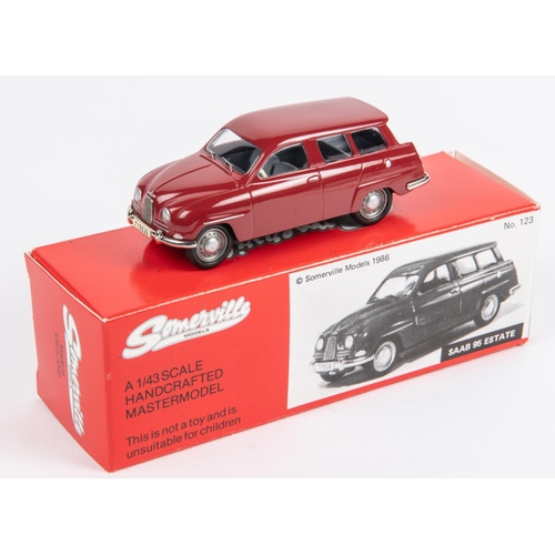 323 - Somerville Models No.123. SAAB 95 Estate. An example finished in deep red with light blue interior. ... 