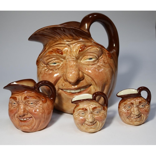 70 - 4x Royal Doulton Toby Jugs. A John Barleycorn Toby jug (D5327). 'John Barleycorn Old Lad' impressed ... 