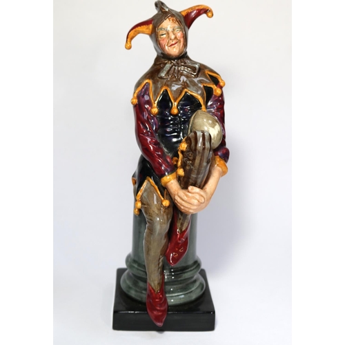 71 - A Royal Doulton 'The Jester' figurine (HN2016). Designed by C.J. Noke. 255mm high. VGC-Mint. £50-80