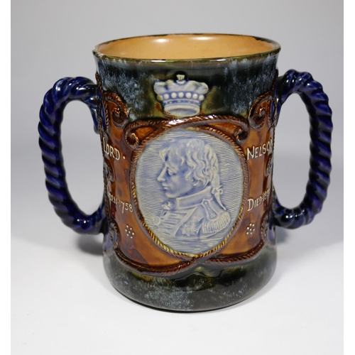 73 - A Royal Doulton two-handle Lord Nelson loving cup. VGC. £50-80