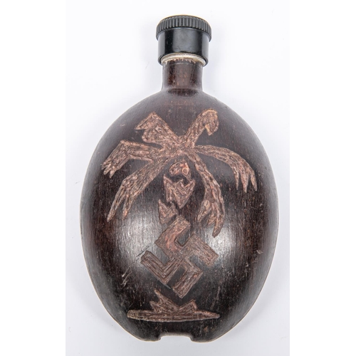 123 - A Third Reich infantry water bottle, made of composition with 