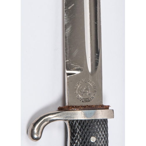 125 - A Third Reich K98 parade bayonet, plated blade 8