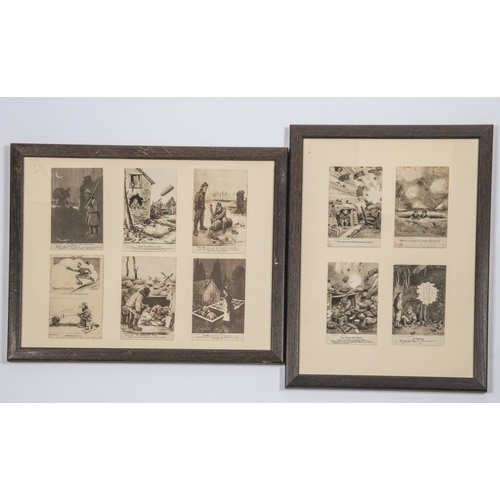 13 - A pair of framed displays 18