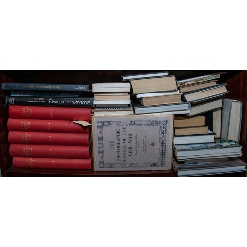 2 - A large quantity of books of naval and military interest; a set of books 