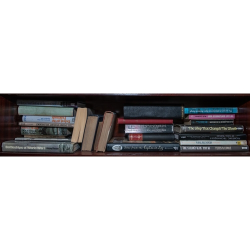 2 - A large quantity of books of naval and military interest; a set of books 