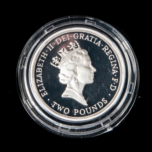 31 - GB Silver proof Two pound coin, 1994, commemorating the Tercentenary of the Bank of England,  Brilli... 