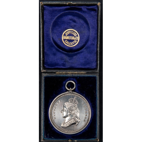 35 - A Royal Horse Artillery large silver shooting medal, obverse head of Victoria left with legend 