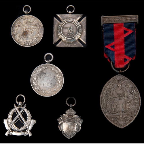 37 - Pair: a Lord Roberts silver shooting medal (L/C W Smith, 1st Bn R Berkshire Regt) 1905; and R Berksh... 