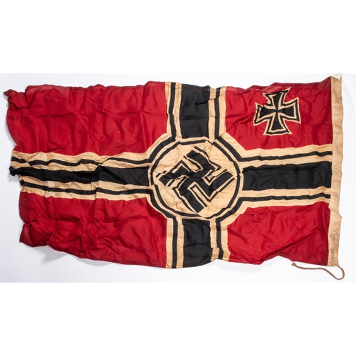 67 - A Third Reich Kriegsmarine flag, of printed construction, 59