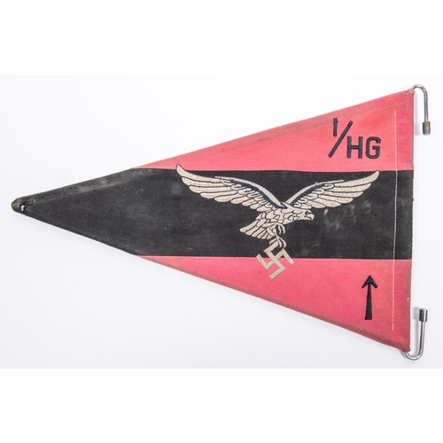 77 - A Third Reich Luftwaffe vehicle pennant, 13