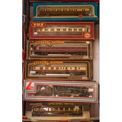 172 - 19x OO gauge railway by Lima, Wrenn, Mainline, GMR, AIRFIX, etc. Including 2x GWR locomotives; a Kin... 