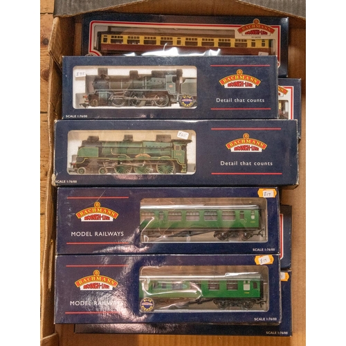 178 - 9x Bachmann Branch-line OO gauge railway. Including 2x Southern Railway locomotives; a Lord Nelson C... 