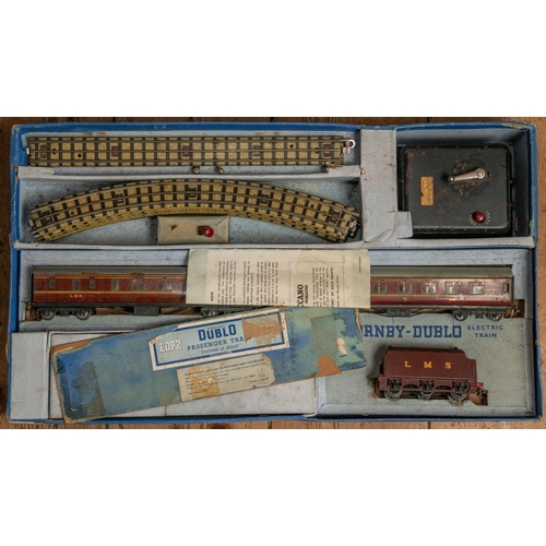 240 - A quantity of Hornby Dublo and Trix Twin Railway (TTR). An EDP2 Passenger Train set comprising an LM... 