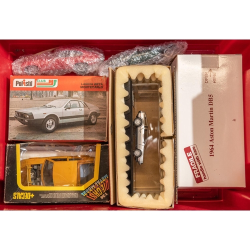 285 - 11 1:24 scale sports cars. 2x Majorette. Chevrolet Corvette ZR-1 and a Ford GT40. Polistil Lancia Be... 