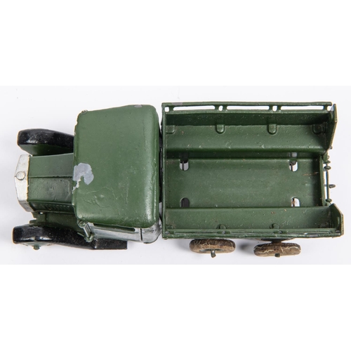 297 - A Britains British Army 10-wheel Covered Tender (No.1432). In dark green with original white tyres a... 