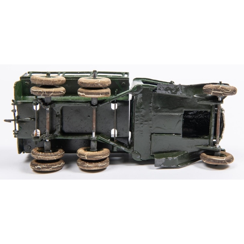 297 - A Britains British Army 10-wheel Covered Tender (No.1432). In dark green with original white tyres a... 